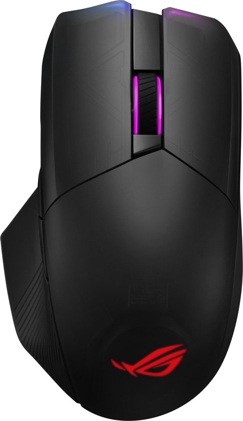 Asus ROG Chakram Gaming-muis USB Optisch Verlicht, Wireless Charging - Zwart
