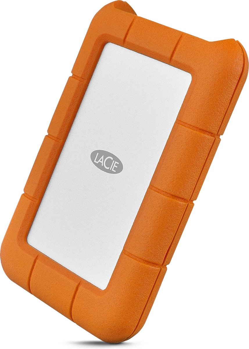 Lacie STFR2000800 Rugged Externe harde schijf (2.5 inch) 2 TB Zilver, USB-C - Oranje