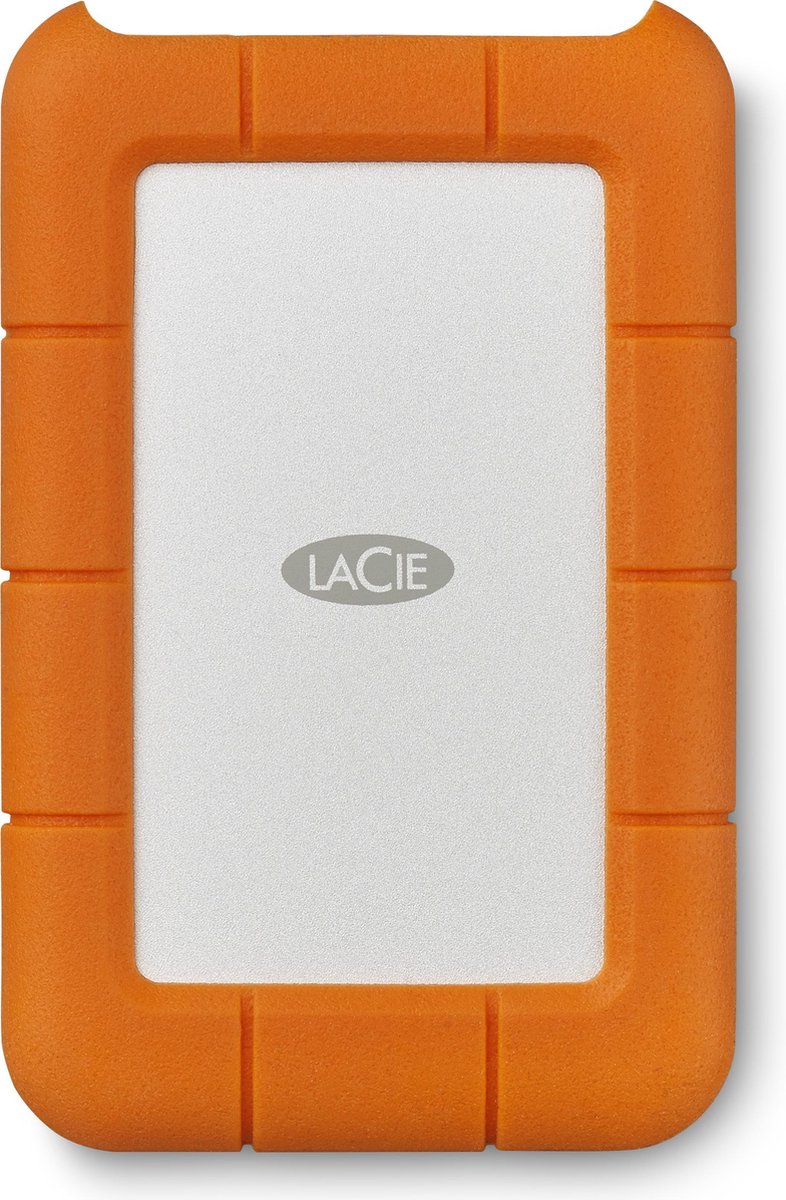 Lacie STFR2000800 Rugged Externe harde schijf (2.5 inch) 2 TB Zilver, USB-C - Oranje