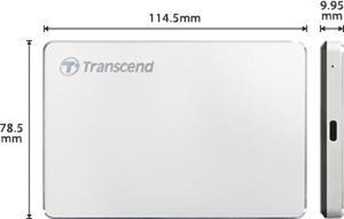 Transcend TS2TSJ25C3S StoreJetÂ® 25C3S Externe harde schijf (2.5 inch) 2 TB USB-C