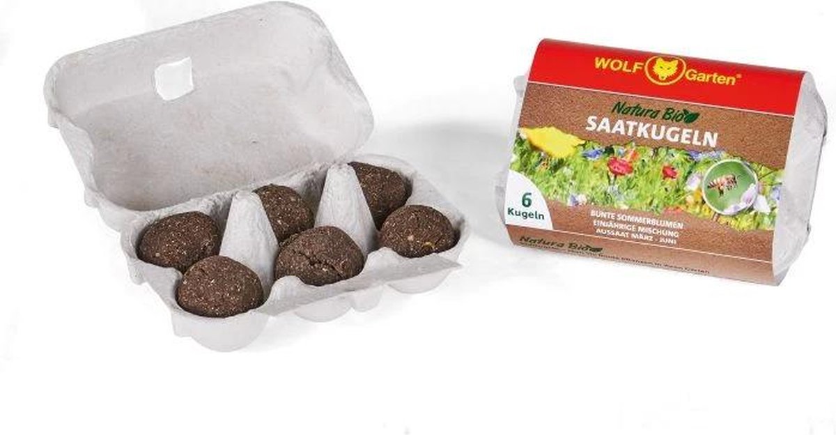 WOLF-Garten Natura Bio Zaadkogels - Bloemzaden - 6 stuks