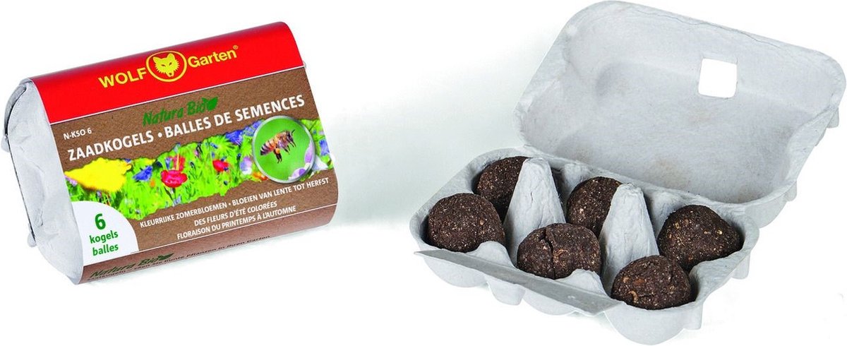 WOLF-Garten Natura Bio Zaadkogels - Bloemzaden - 6 stuks