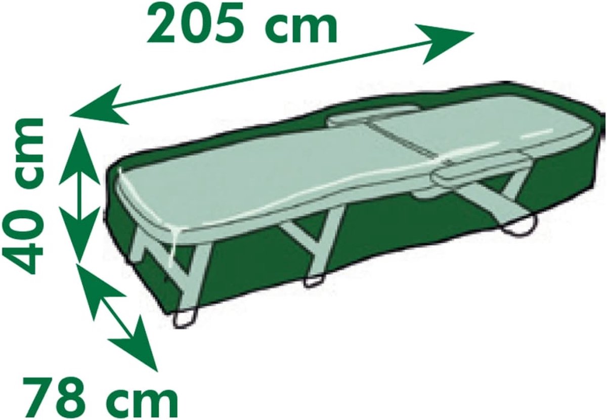 Nature Beschermhoes Voor Ligbed - Tuinmeubelen - 40x205x78 cm - Grijs