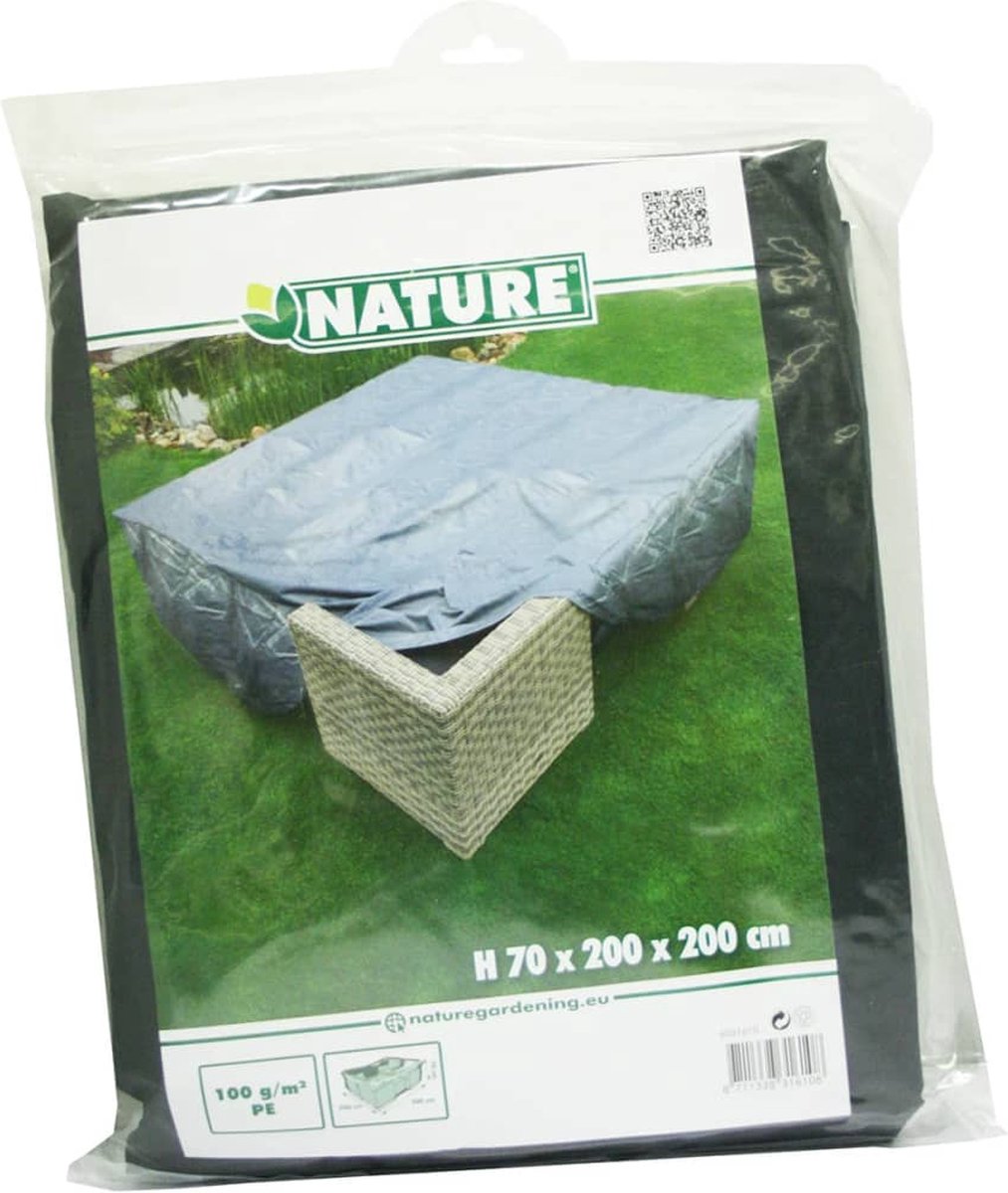 Nature Beschermhoes Voor Loungeset - Tuinmeubelen - 70x200x200 cm - Grijs