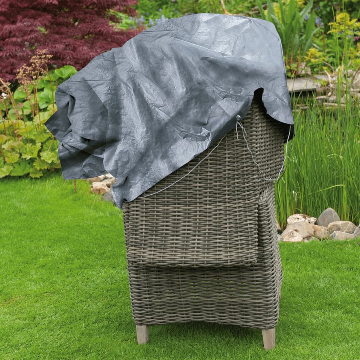 Nature Beschermhoes Voor Stoelen - Tuinmeubelen - 140x75x70 cm - Grijs