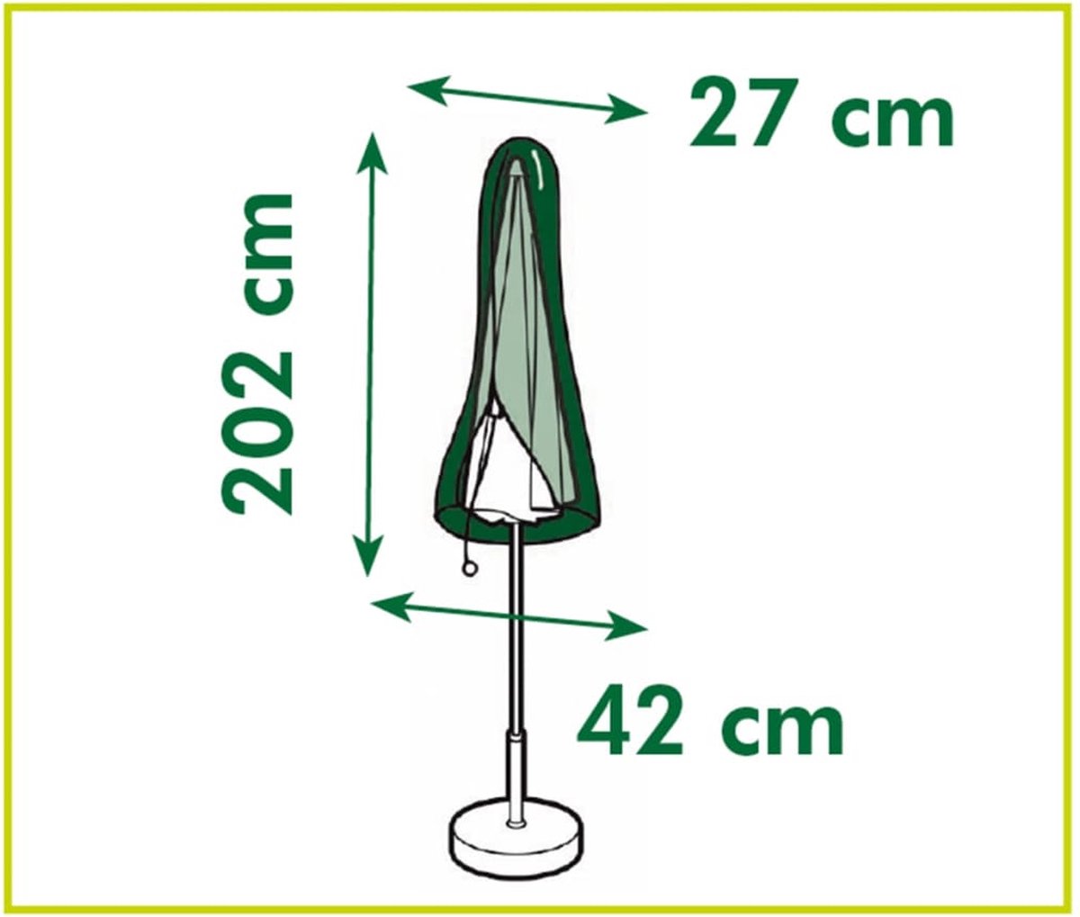 Nature Hoes Voor Parasol - Tuinmeubelen - 202x27/42 cm - Zwart
