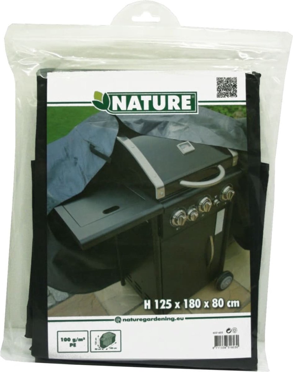 Nature Hoes Voor Gasbarbecue - Barbecue - 125x180x80 cm - Zwart