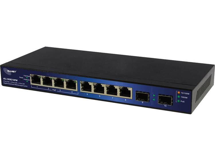 Allnet ALL-SG8210PM Netwerk switch 8 poorten 1.000 Mbit/s PoE-functie