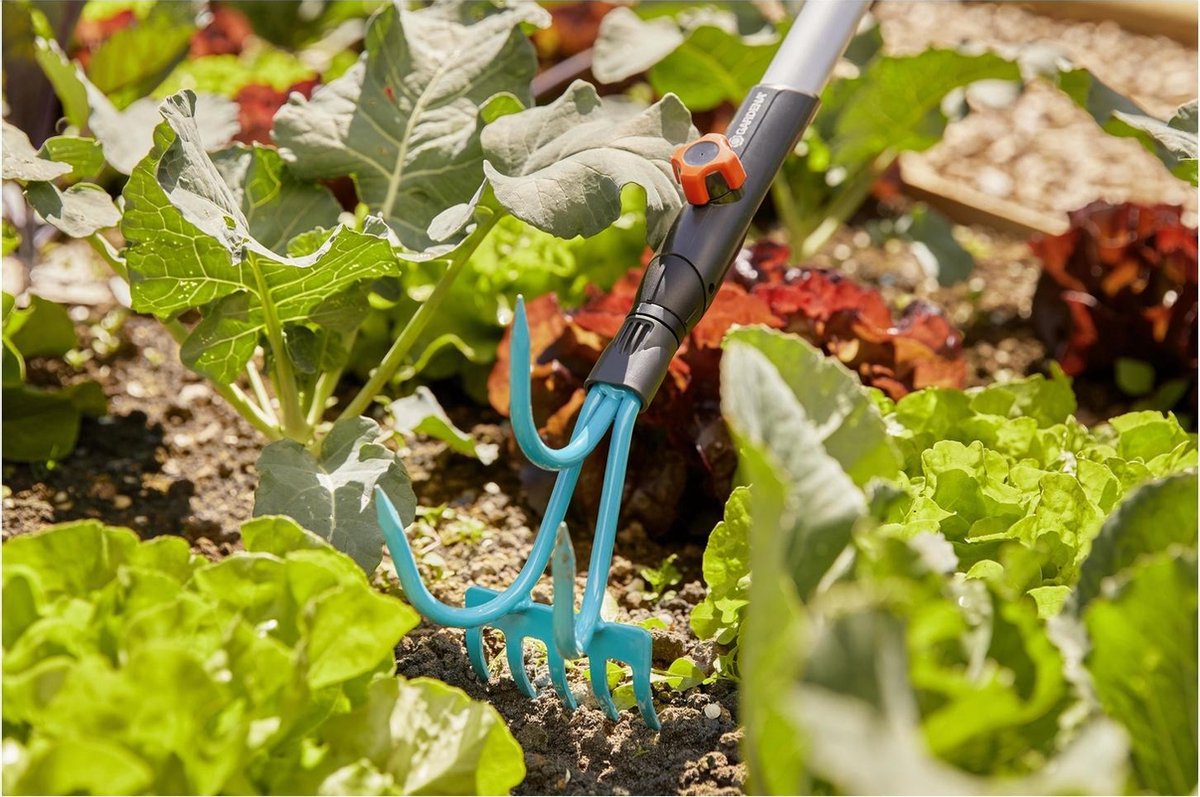 GARDENA Combisystem 2in1 Cultivator En Hark - Harken - - Turquoise