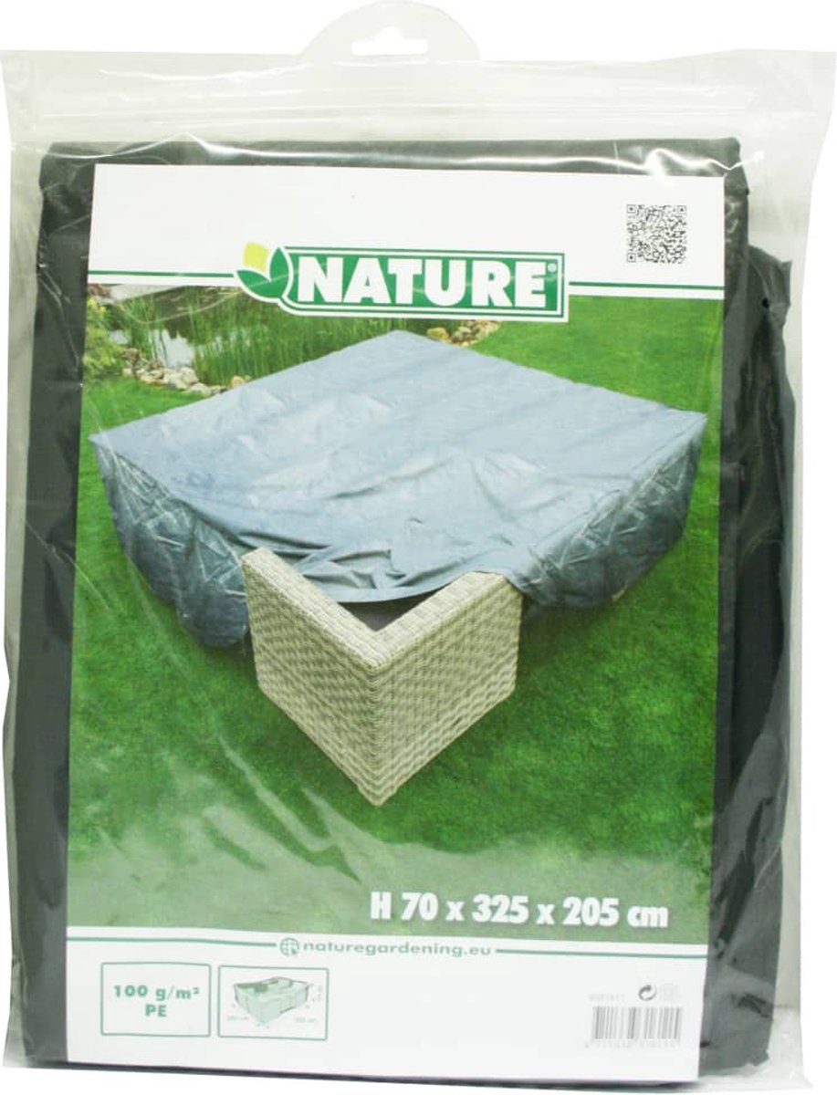 Nature Beschermhoes Voor Loungeset - Tuinmeubelen - 70x325x205 cm - Grijs