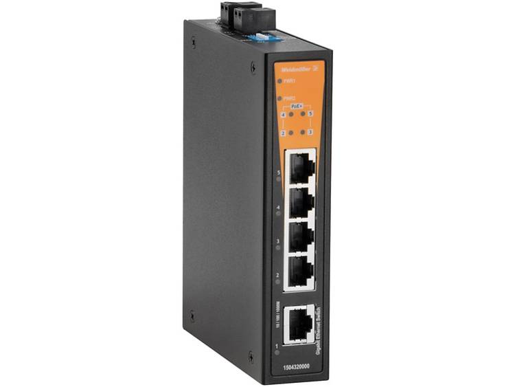 Weidmüller IE-SW-BL05T-1GT-4GTPOE Industrial Ethernet Switch 10 / 100 / 1000 Mbit/s PoE-functie
