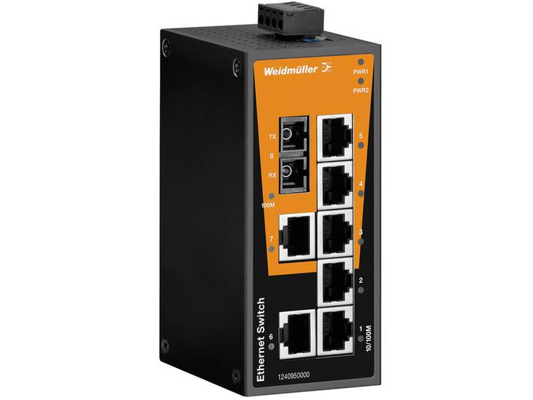 Weidmüller IE-SW-BL08-7TX-1SC Industrial Ethernet Switch 10 / 100 Mbit/s