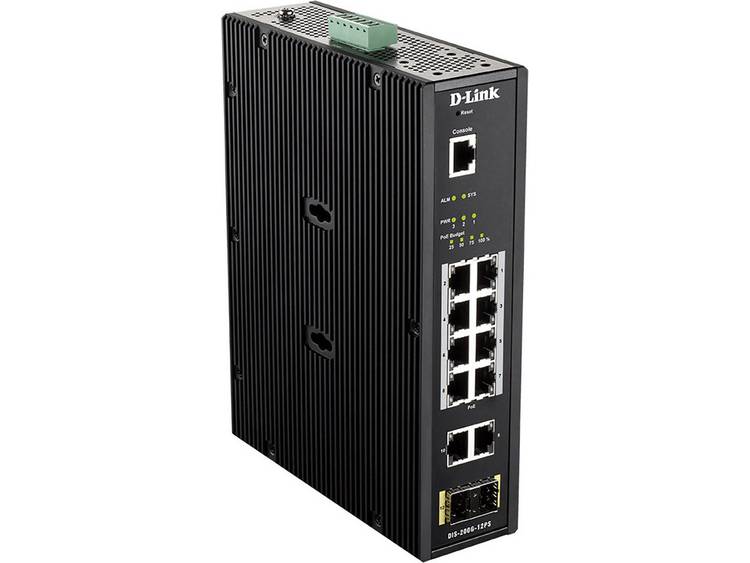 D-link DIS-200G-12PS Netwerk switch RJ45/SFP 12 poorten PoE-functie