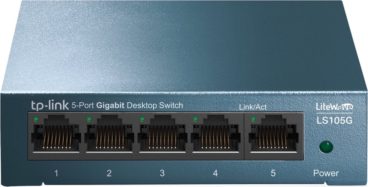 Tp-link Netwerk switch 5 poorten - Blauw