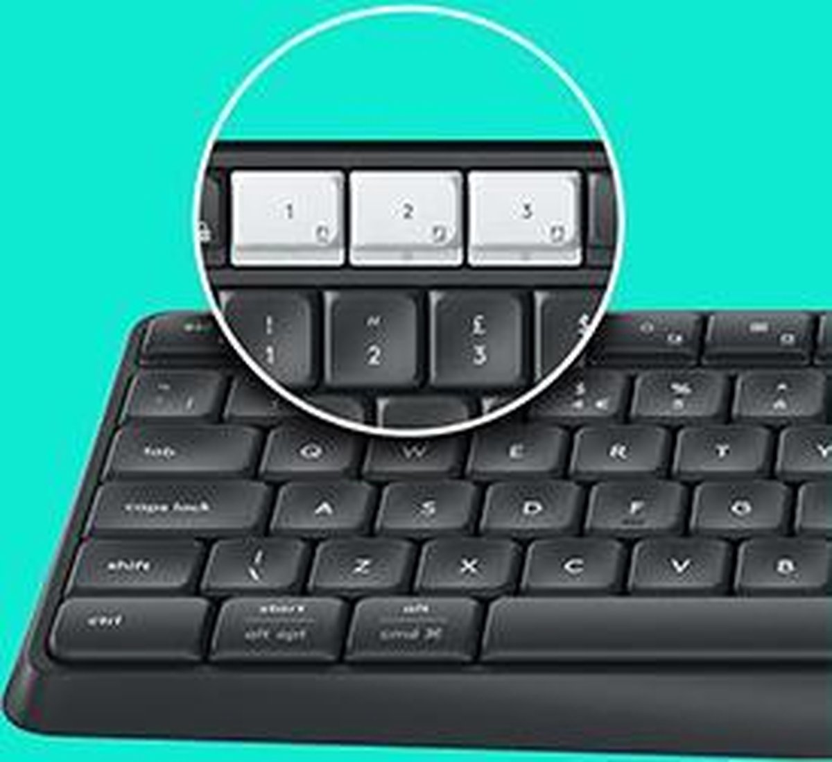 Logitech K375s Toetsenbord QWERTY - Zwart