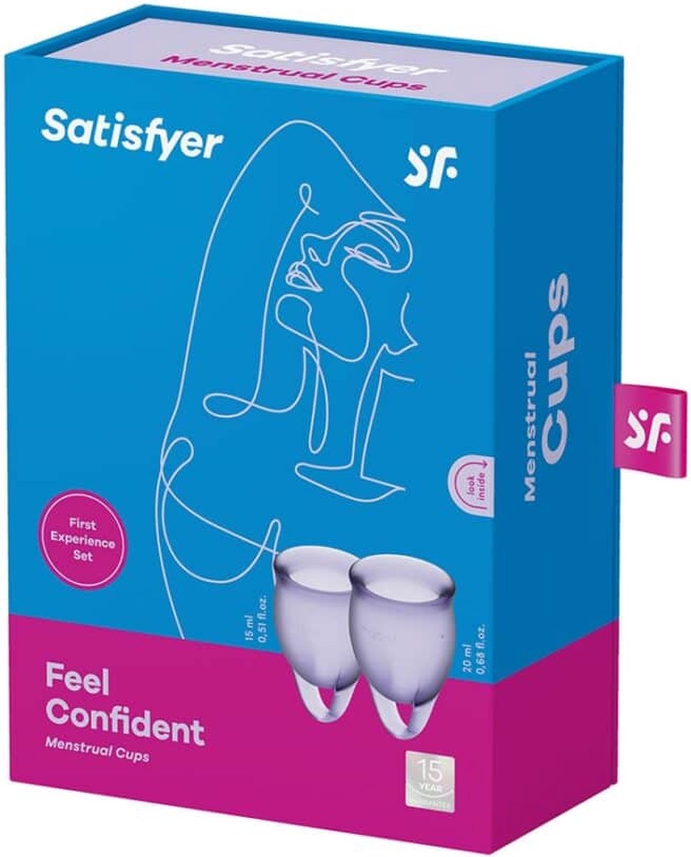 Feel Confident Menstrual Cup Lilla Pack of 2 - Paars
