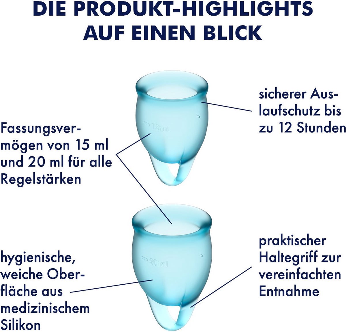 Feel Confident Menstrual Cup Lilla Pack of 2 - Paars