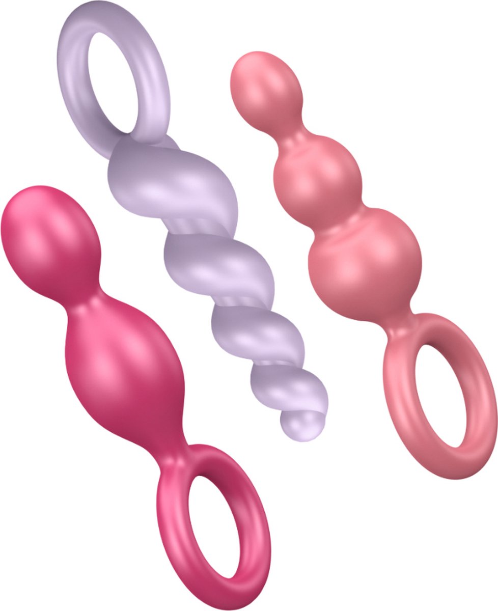 Pack 3 Plugs Silicone Colored 2020 Version - Roze