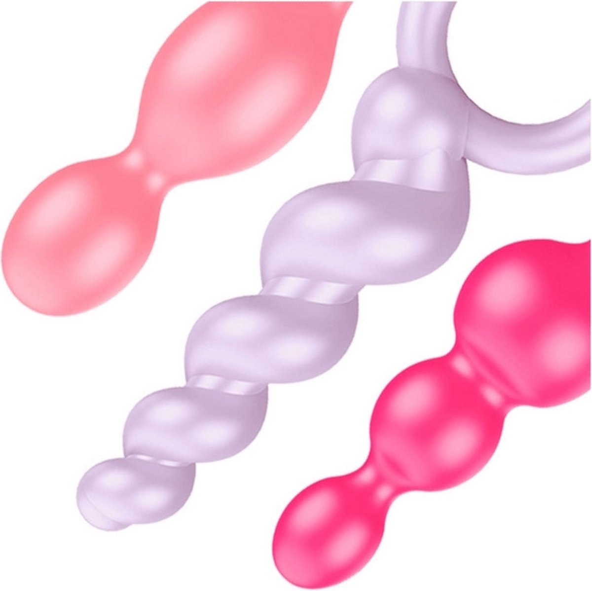 Pack 3 Plugs Silicone Colored 2020 Version - Roze