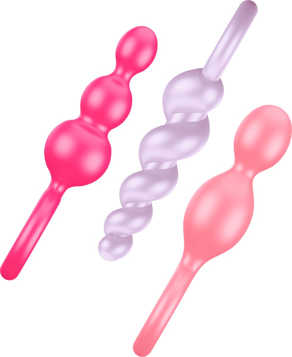 Pack 3 Plugs Silicone Colored 2020 Version - Roze