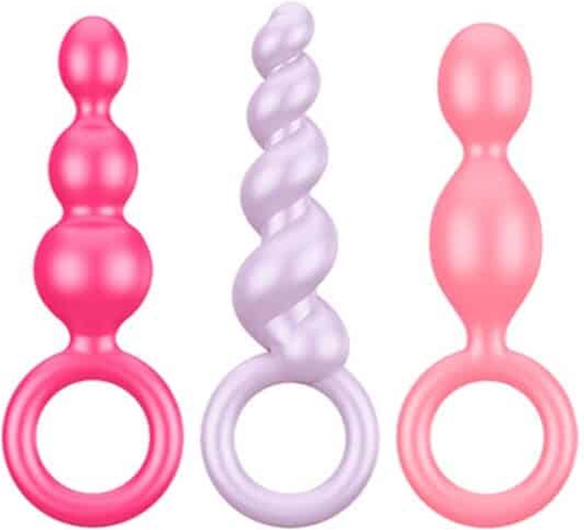 Pack 3 Plugs Silicone Colored 2020 Version - Roze
