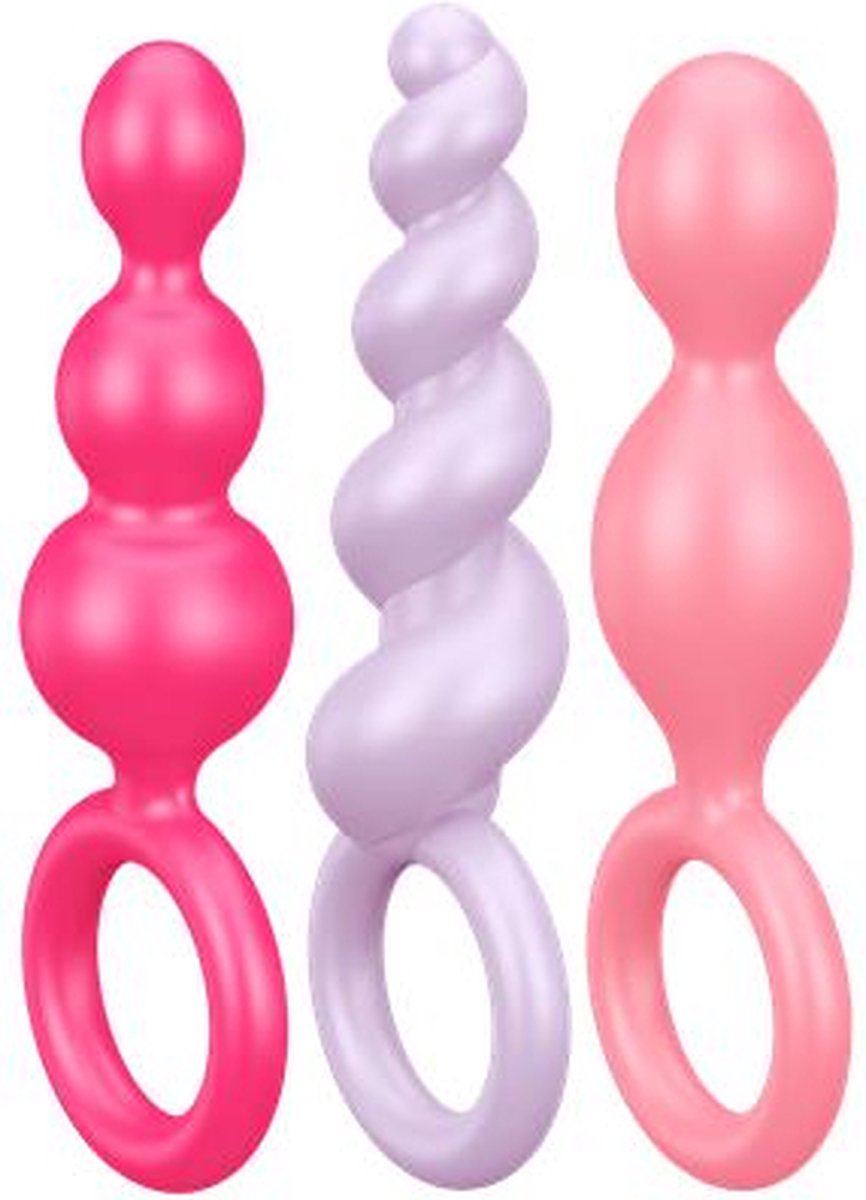 Pack 3 Plugs Silicone Colored 2020 Version - Roze