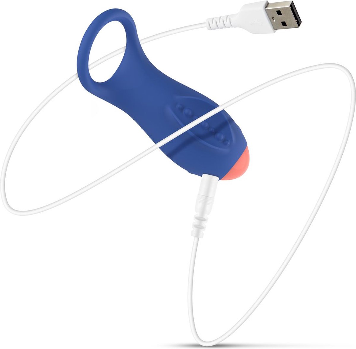 Feelz Toys Rring One Nighter Penis Ring with Vibration USB Silicone - Blauw