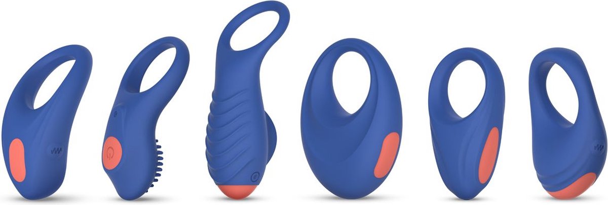 Feelz Toys Rring One Nighter Penis Ring with Vibration USB Silicone - Blauw