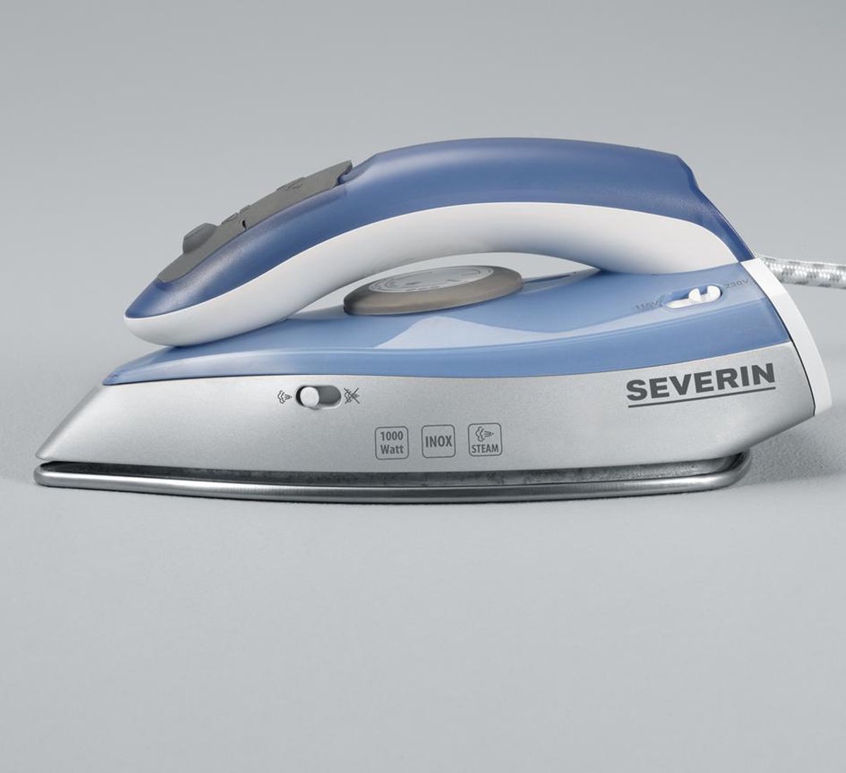 Severin BA 3234 Reisstrijkijzer Zilver- 1000 W - Blauw