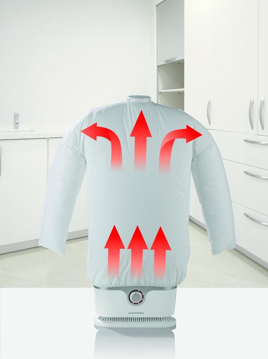 CleanMaxx Strijkmachine voor overhemden 1800 W - Wit