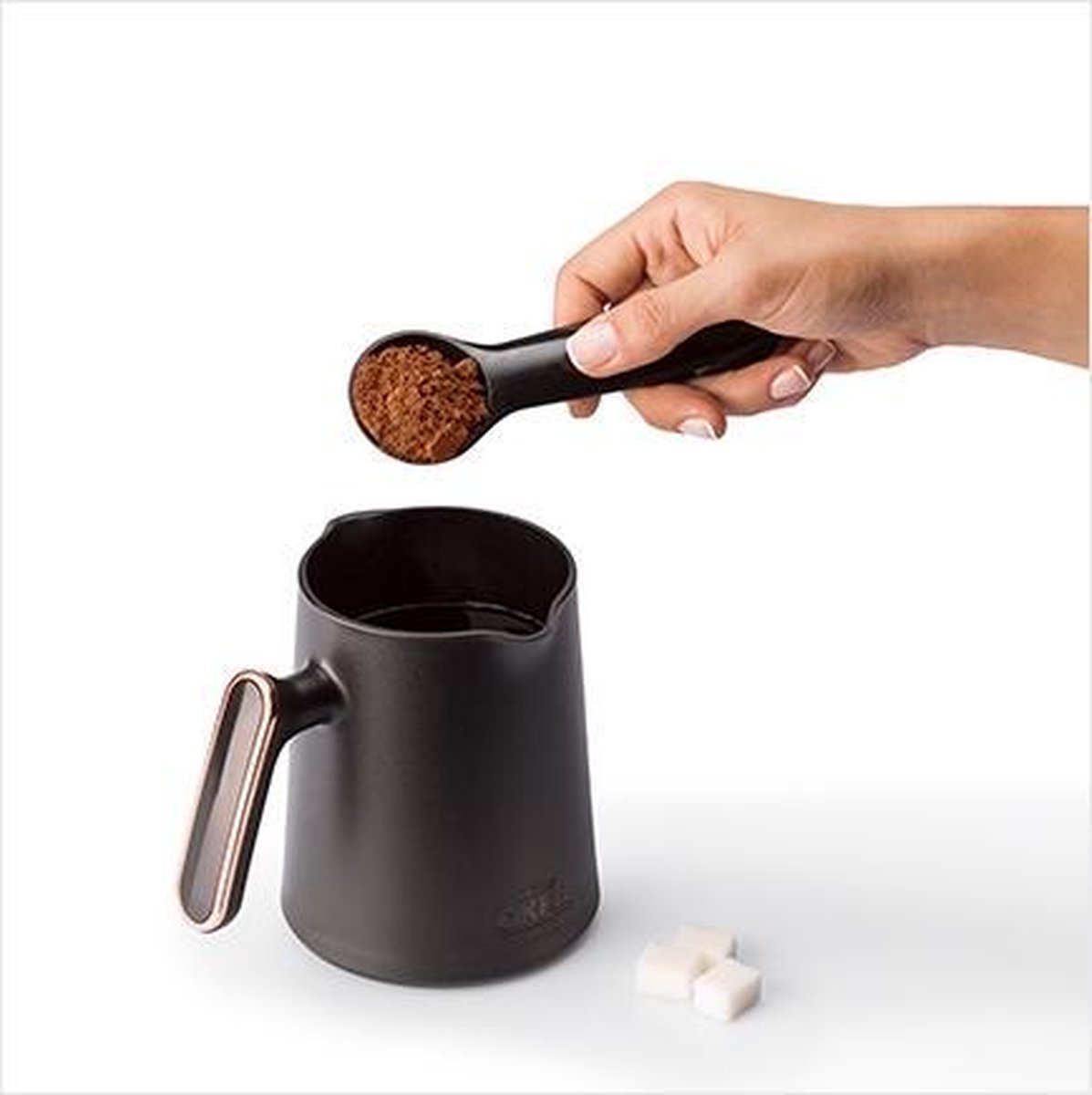 Arzum OKKA MINIO Mokka-koffieautomaat, Chroom - Zwart