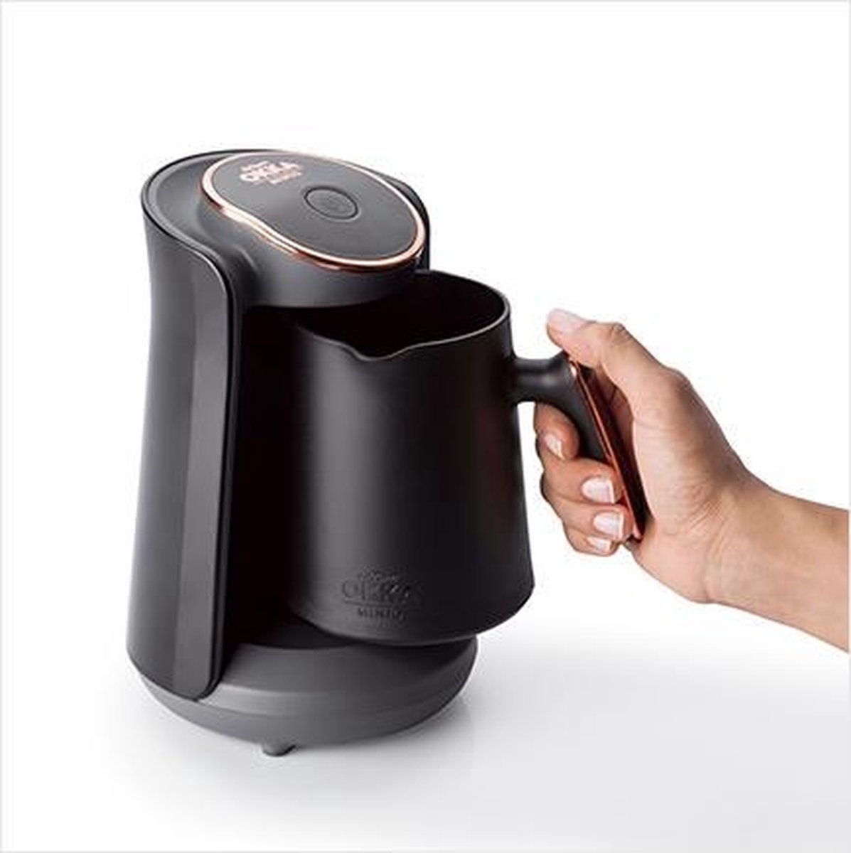 Arzum OKKA MINIO Mokka-koffieautomaat, Chroom - Zwart