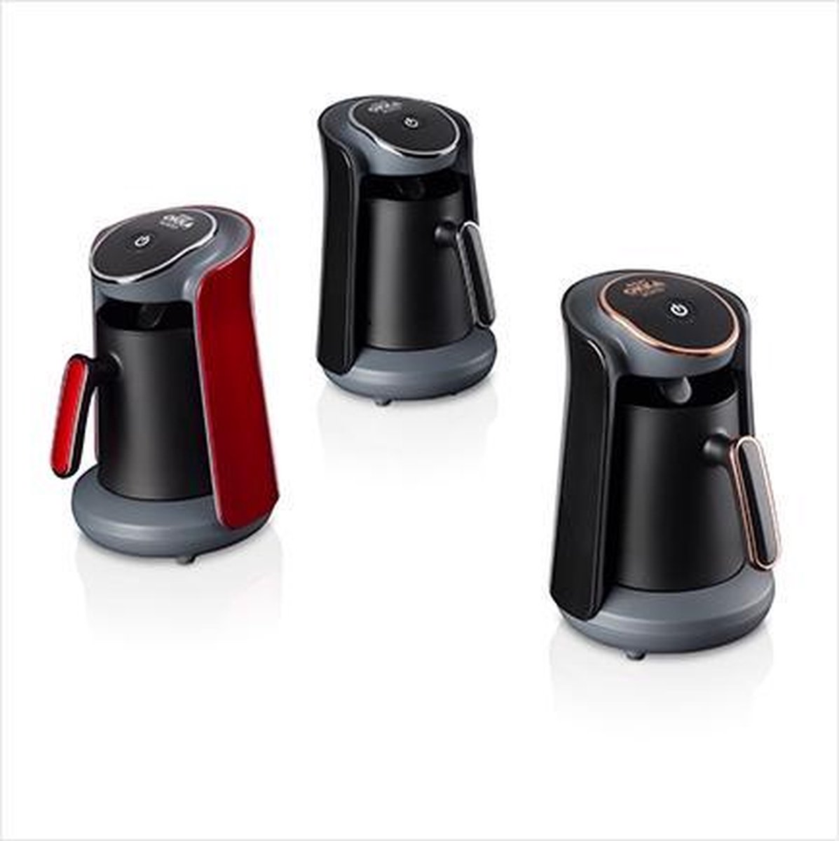 Arzum OKKA MINIO Mokka-koffieautomaat, Chroom - Zwart