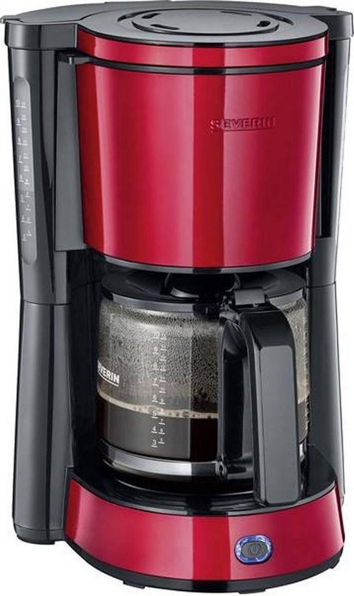 Severin KA 4817 Koffiezetapparaat (metallic),Zwart Capaciteit koppen: 10 - Rood