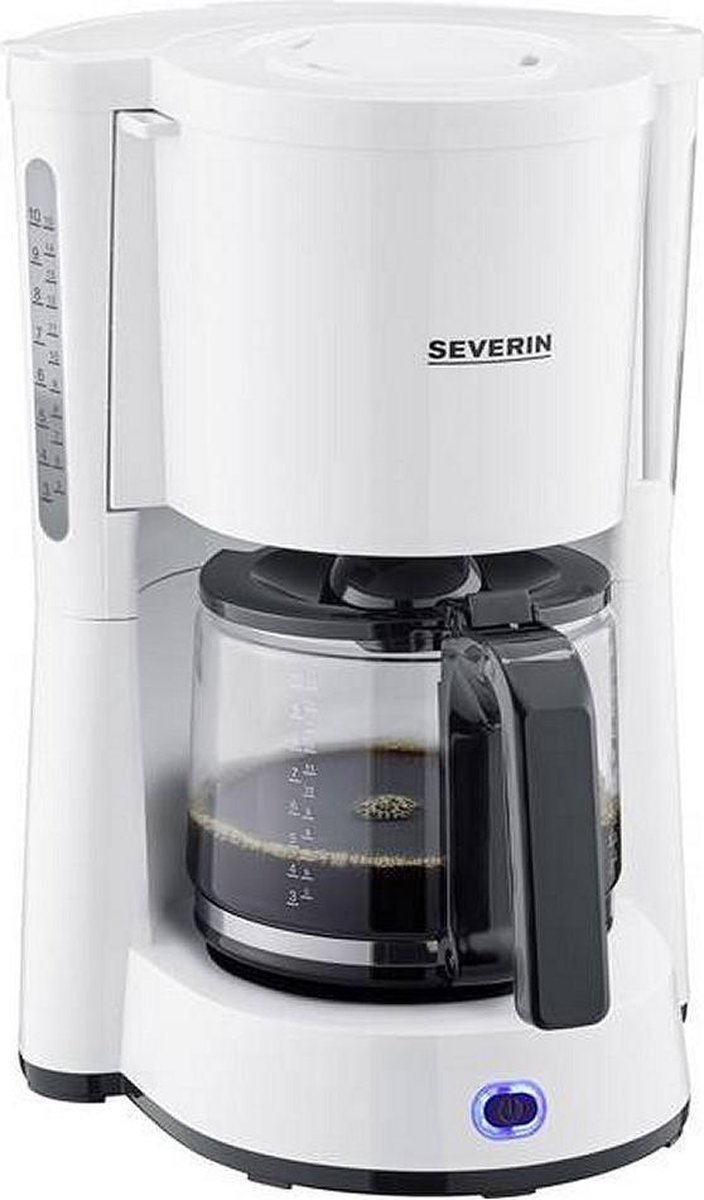Severin Type Koffiezetapparaat Capaciteit koppen: 10 Glazen kan, Met filterkoffie-functie - Wit