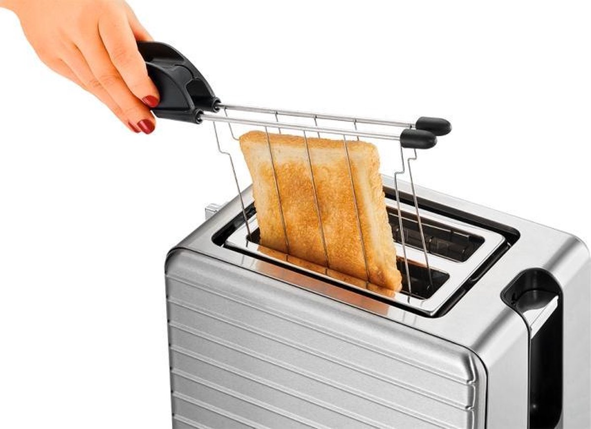 Profi Cook PC-TAZ 1110 Broodrooster Met broodrekje RVS - Zwart