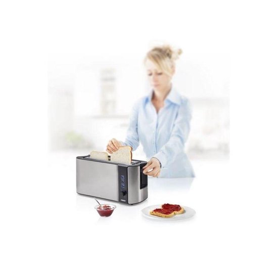 Princess Long Slot Toaster - Silver