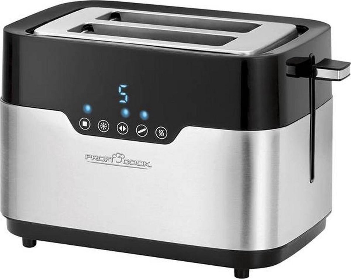 Profi Cook PC-TA 1170 Broodrooster, RVS - Zwart