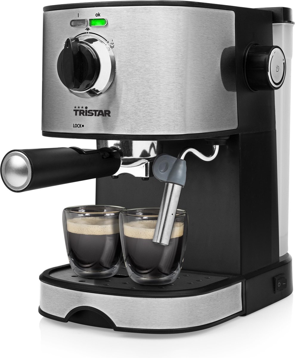 Tristar CM-2275 Espressomachine RVS, 750 W - Zwart