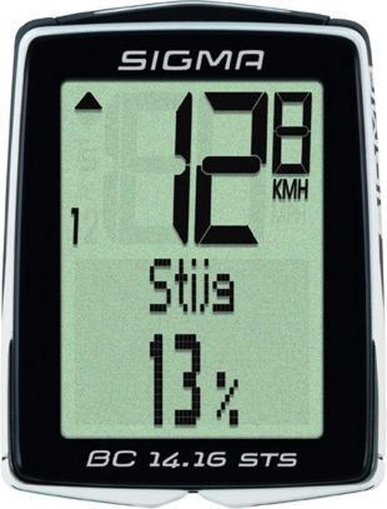 Sigma BC 14.16 ALTI STS CAD Draadloze fietscomputer Gecodeerd Met wielsensor, Met trapfrequentiesensor - Zwart