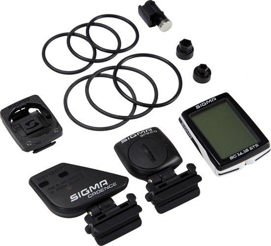 Sigma BC 14.16 ALTI STS CAD Draadloze fietscomputer Gecodeerd Met wielsensor, Met trapfrequentiesensor - Zwart