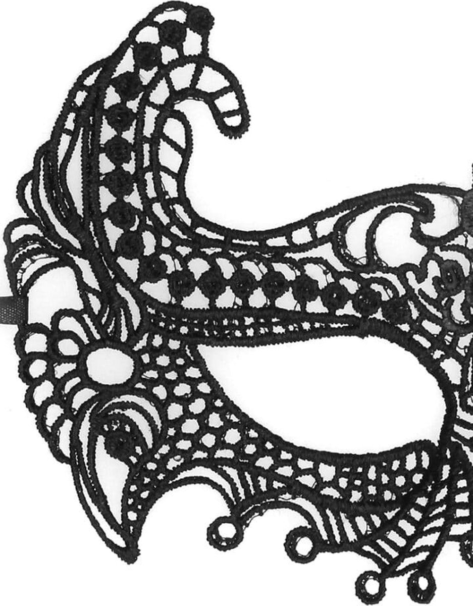 Shots Empress Black Lace Mask - Black - Zwart