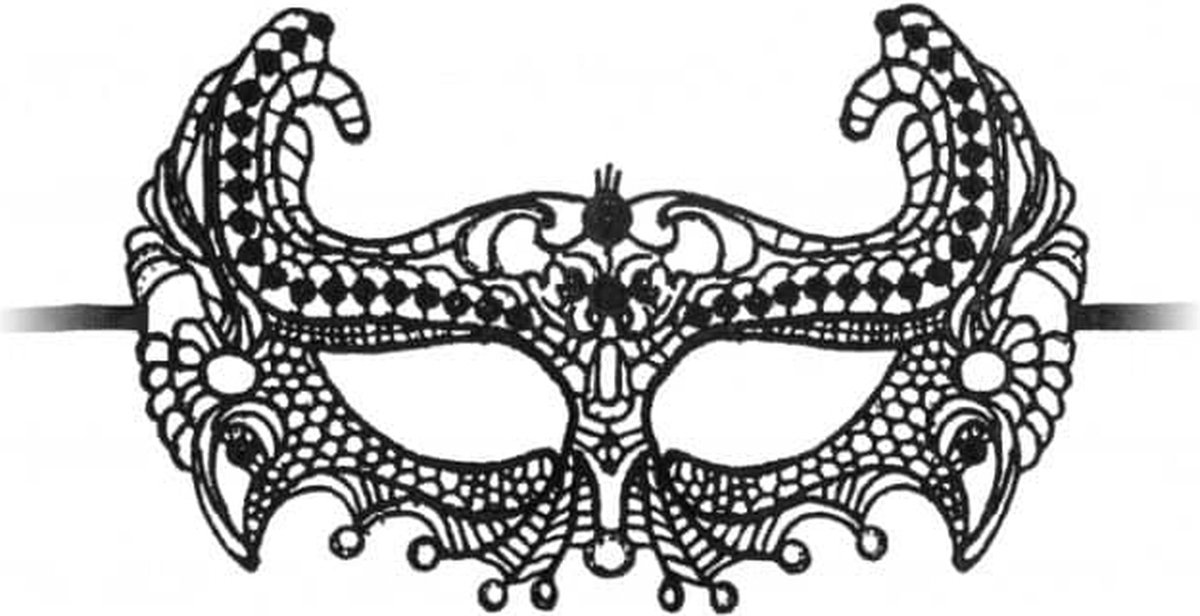 Shots Empress Black Lace Mask - Black - Zwart