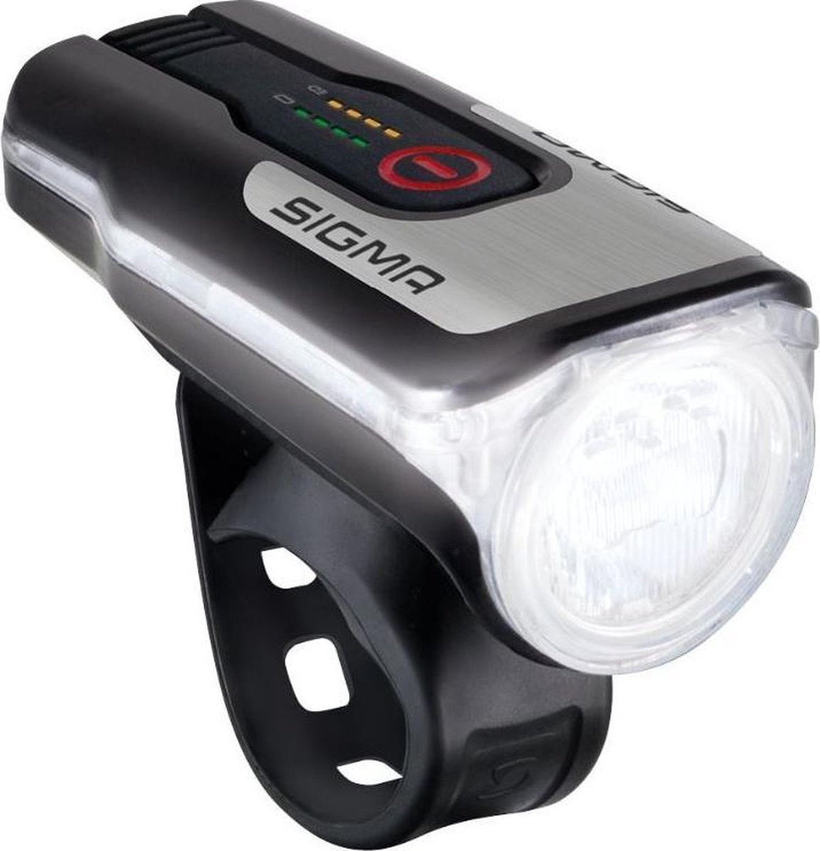 Sigma Koplamp AURA 80 LED werkt op een accu - Zwart