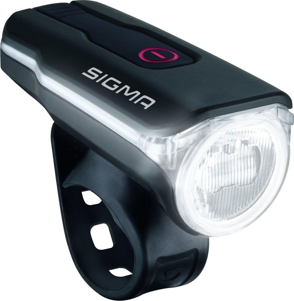 Sigma Koplamp AURA 60 LED werkt op een accu - Zwart