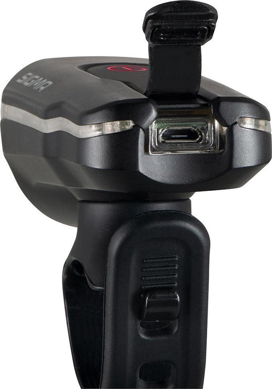 Sigma Koplamp AURA 60 LED werkt op een accu - Zwart