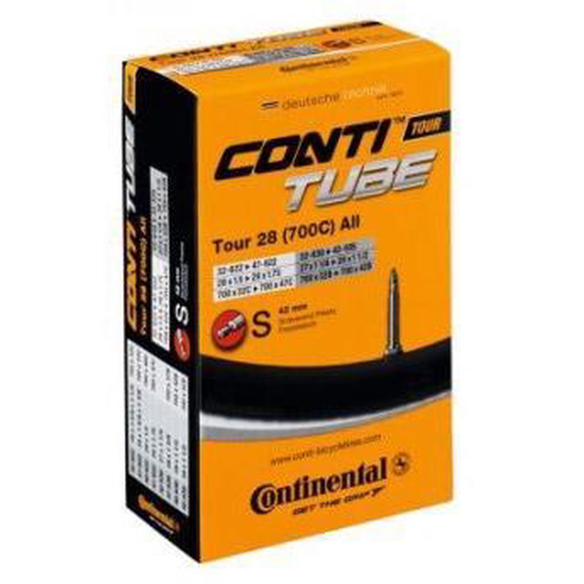 Continental Binnenband 28 inch Tour All 28 32/622-47/622 AV40 Autoventiel (AV) - Zwart