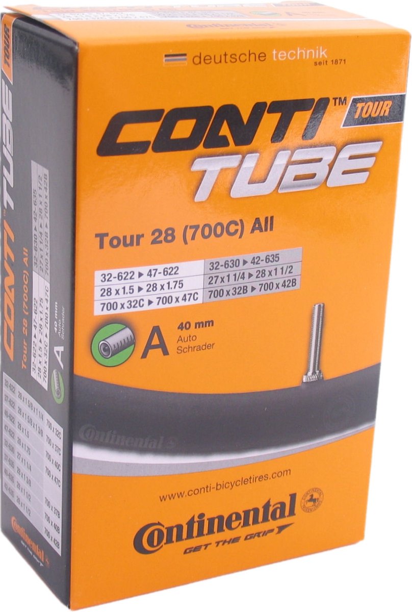 Continental Binnenband 28 inch Tour All 28 32/622-47/622 AV40 Autoventiel (AV) - Zwart