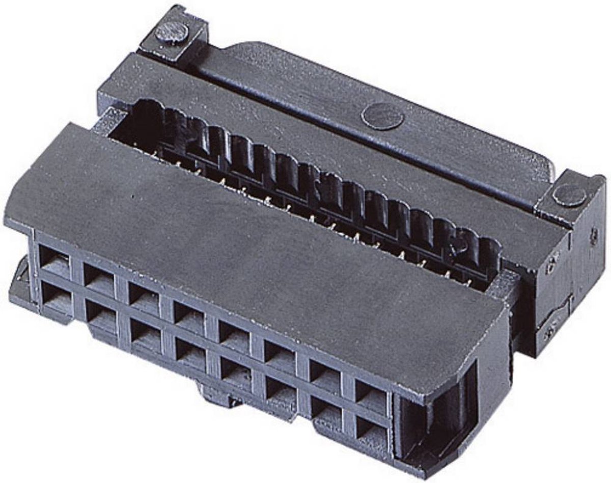 TRU COMPONENTS TC-2521015 Pinconnector Met trekonlasting Rastermaat: 2.54 mm Totaal aantal polen: 20 Aantal rijen: 2 100 stuk(s)