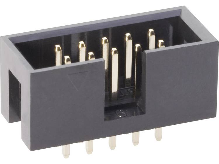 TRU COMPONENTS TC-2521079 Male connector Zonder uitwerphendel Rastermaat: 2.54 mm Totaal aantal polen: 14 Aantal rijen: 2 200 stuk(s)